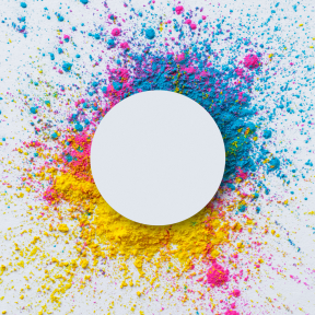Tapete vinílico geométricas splash de círculos - TenStickers