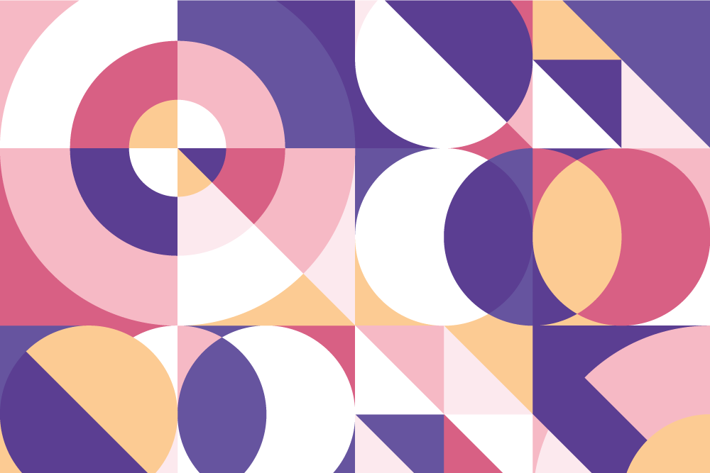 Tapete vinílico geométricas arte com figuras abstratas - TenStickers