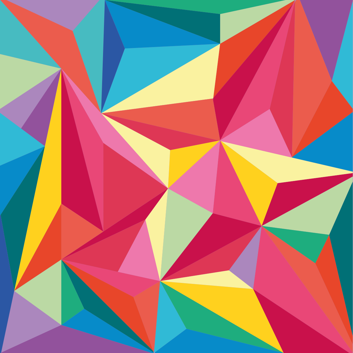 Tapete vinílico geométricas imagem geométrica multicolorida - TenStickers