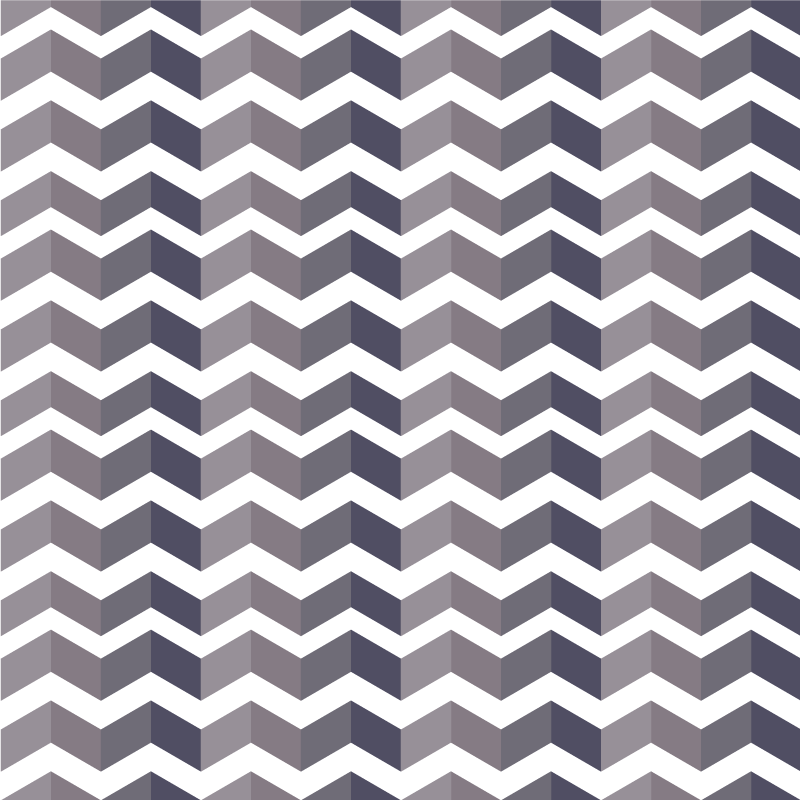 Tapete vinílico geométricas padrão zig zag preto e branco - TenStickers