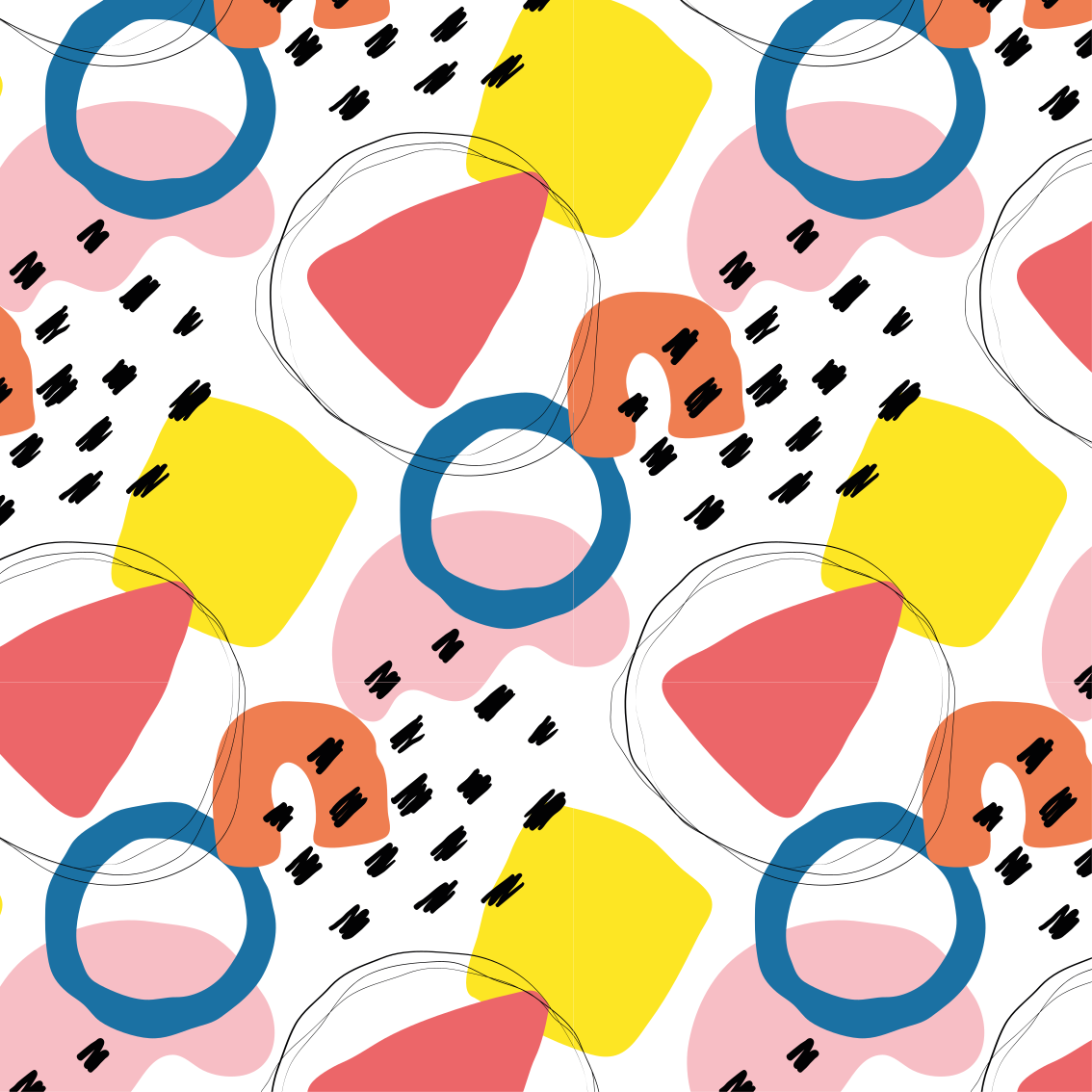 Tapete vinílico geométricas padrão artístico geométrico - TenStickers