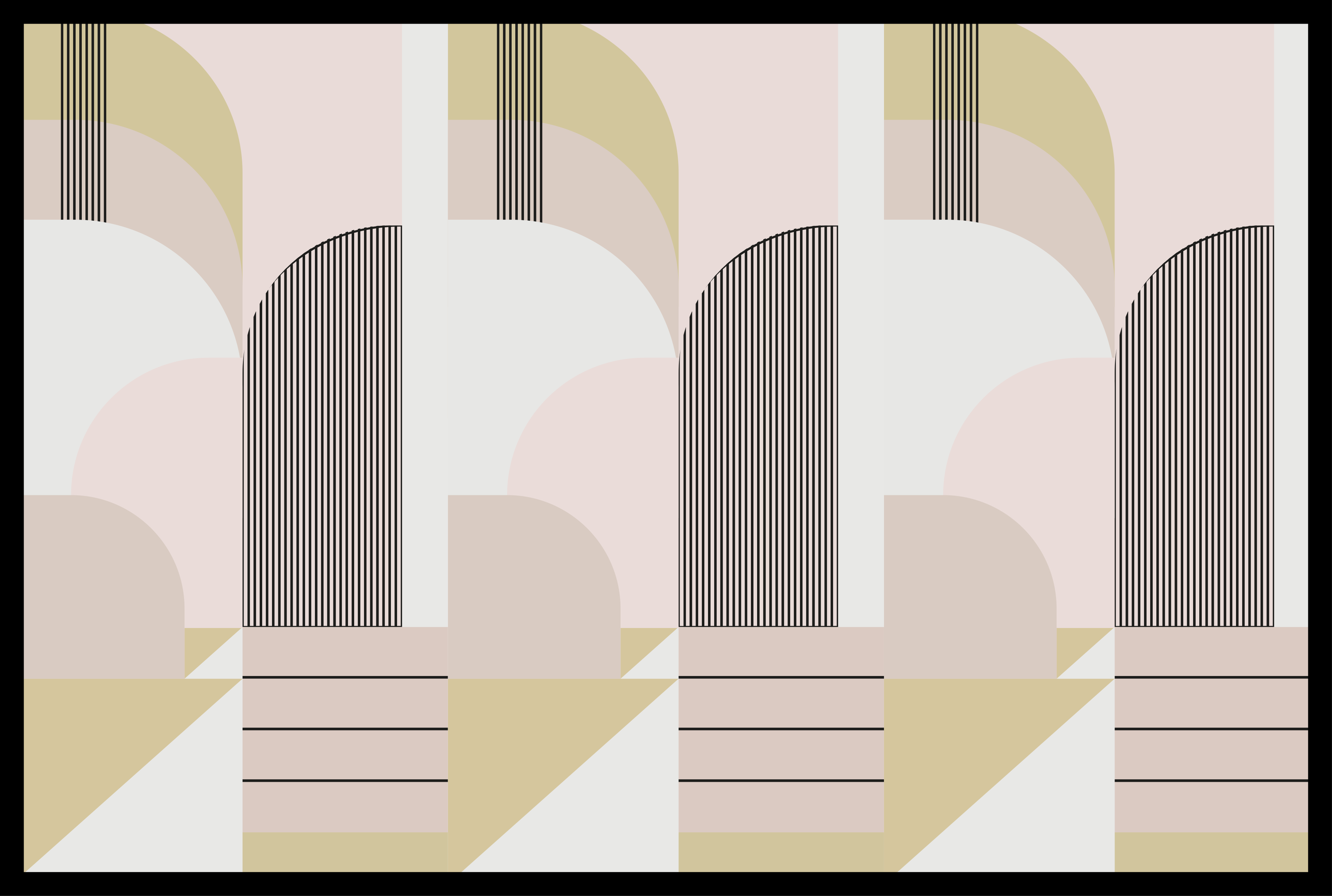 Tapete vinílico geométricas design urbano em cores pastel - TenStickers