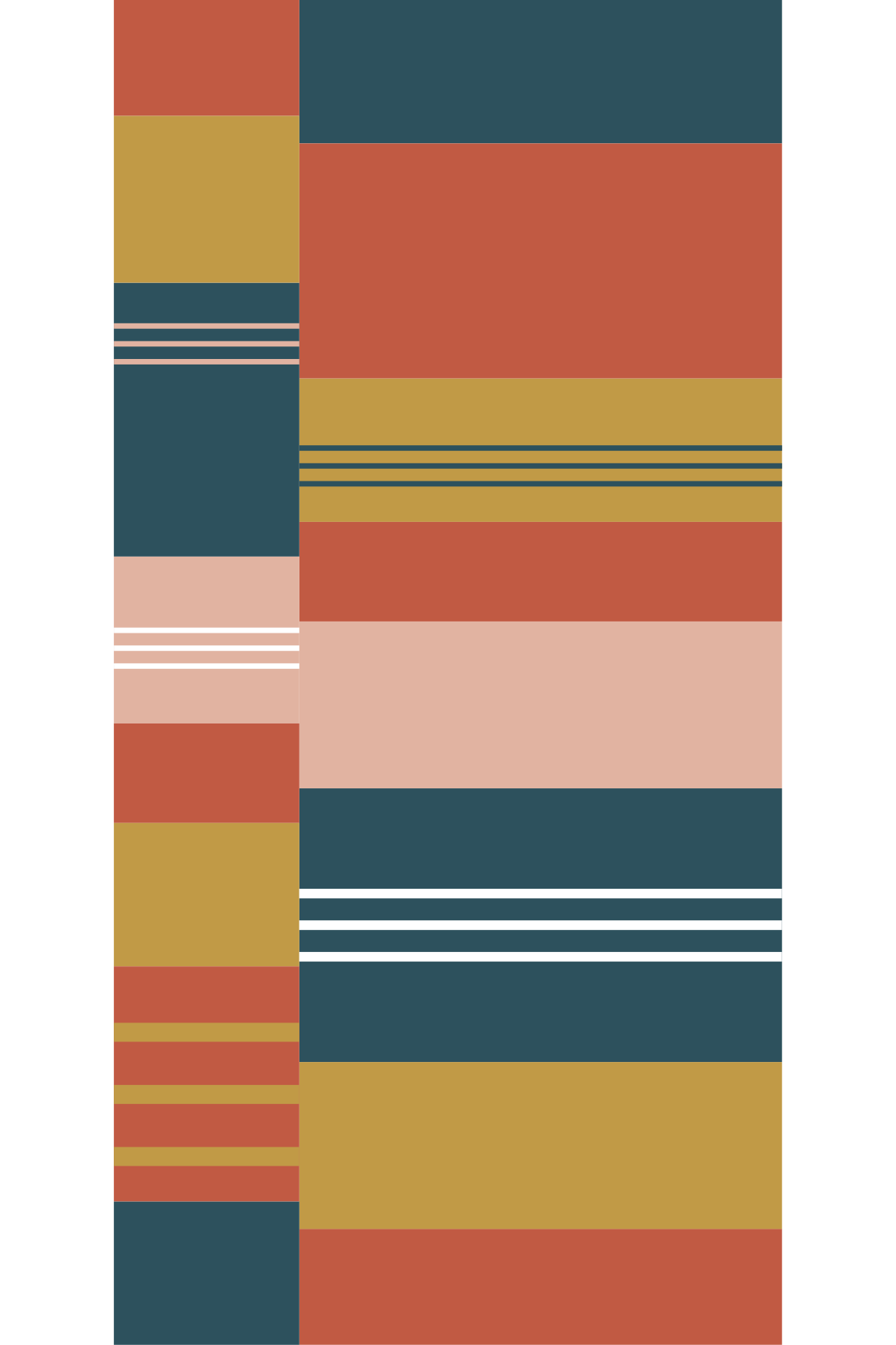 Tapete vinílico geométricas linhas de blocos abstratos - TenStickers