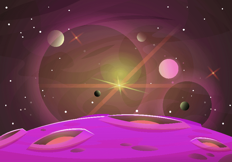 Tapete vinílico infantis visões futuristas do espaço - TenStickers