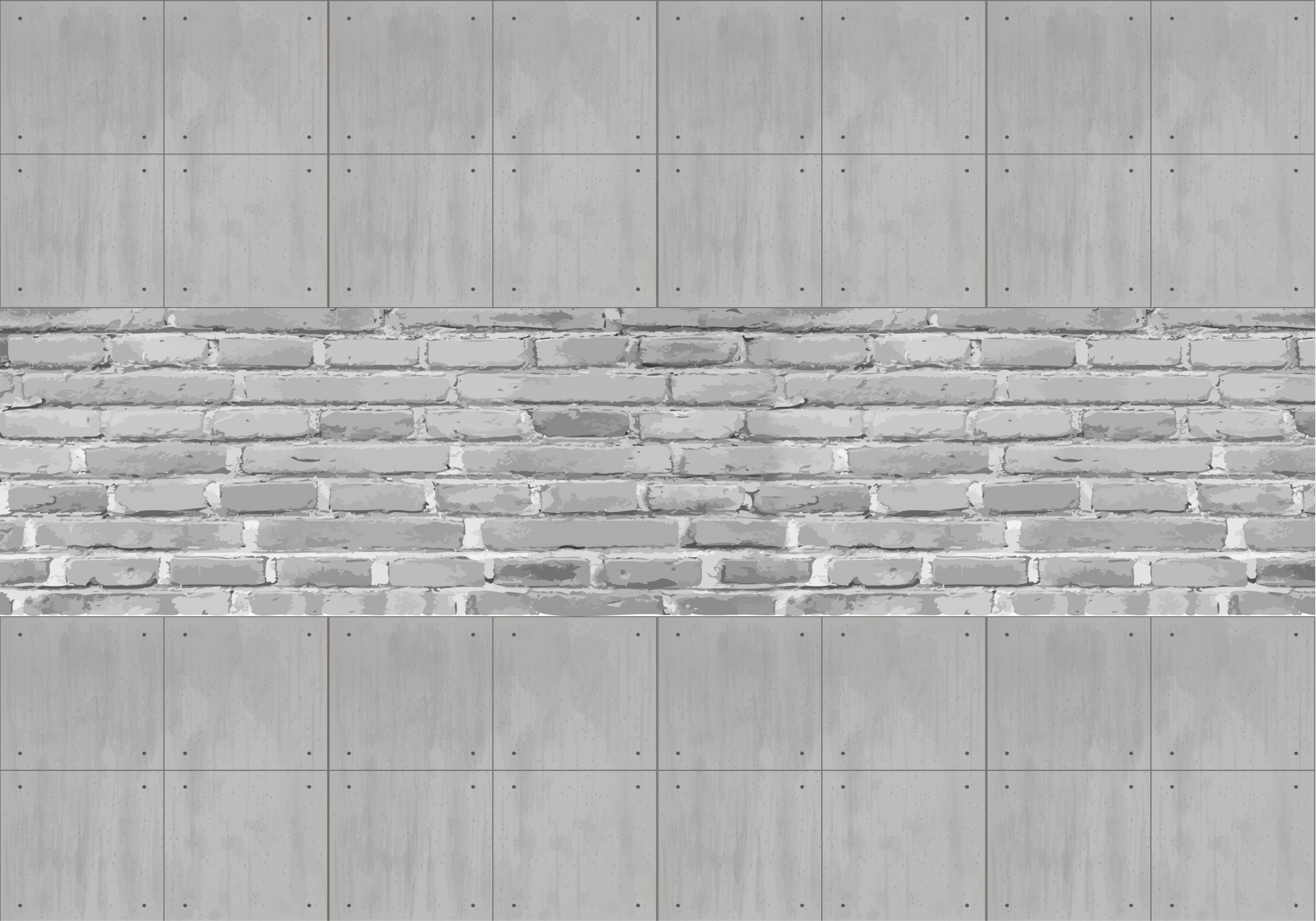 Tapete vinílico cinzento com painéis de concreto - TenStickers