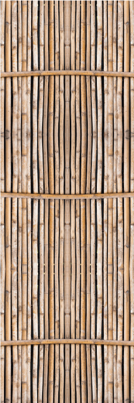 Tapete vinílico corredor imitação de bambu artesanal - TenStickers