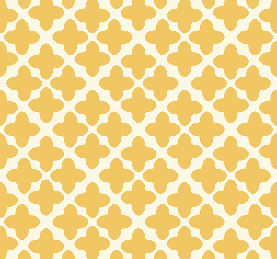 Tapete vinílico amarelo com padrão arabesco - TenStickers