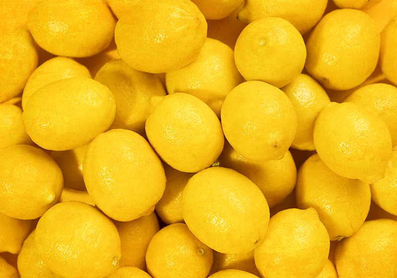 Tapete vinílico amarelo limões - TenStickers