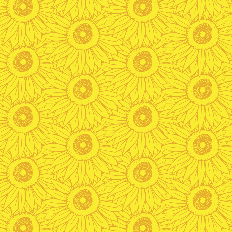 Tapete vinílico amarelo em tons suaves de girassol - TenStickers