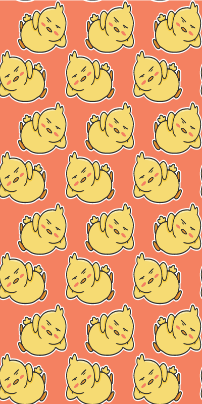 Tapete vinílico amarelo com padrão de pintinhos 6 - TenStickers