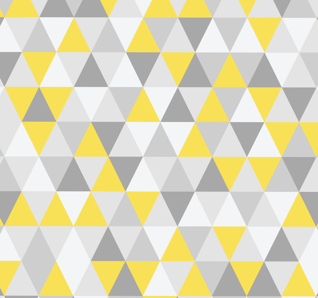 Tapete vinílico amarelo triângulos amarelos e cinzas - TenStickers