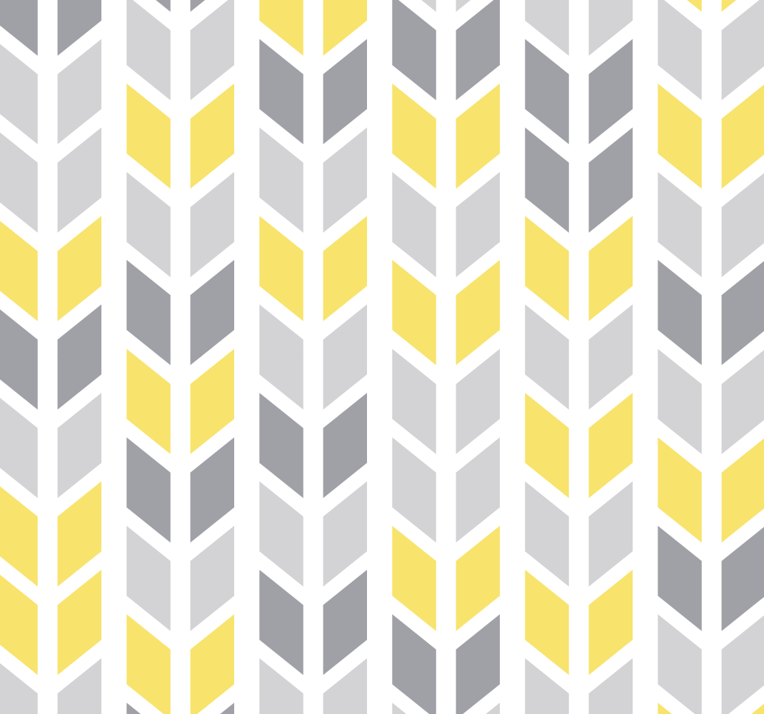 Tapete vinílico amarelo com padrão cinza e amarelo - TenStickers