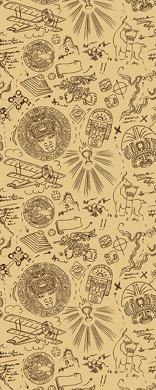 Tapete vinílico amarelo indiana jones - TenStickers
