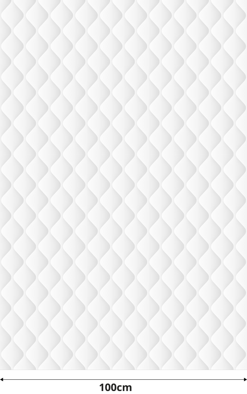 Tapete vinílico branco com textura acolchoada - TenStickers