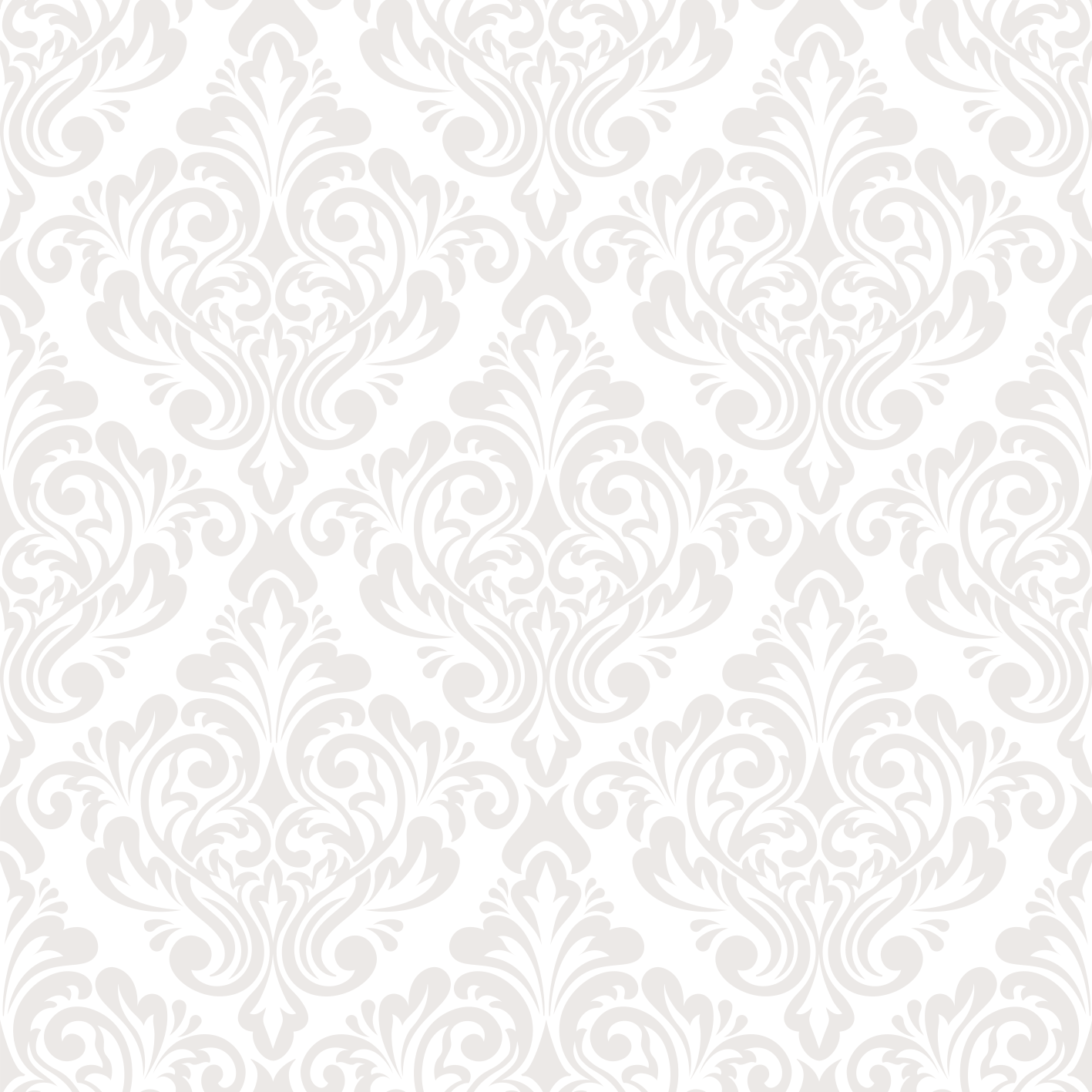 Tapete vinílico branco damasco branco - TenStickers
