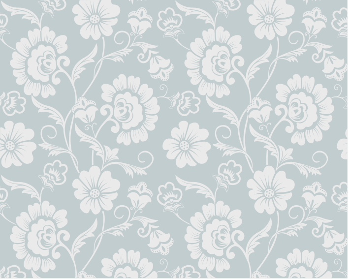 Tapete vinílico branco com estampa floral "granny chic" - TenStickers