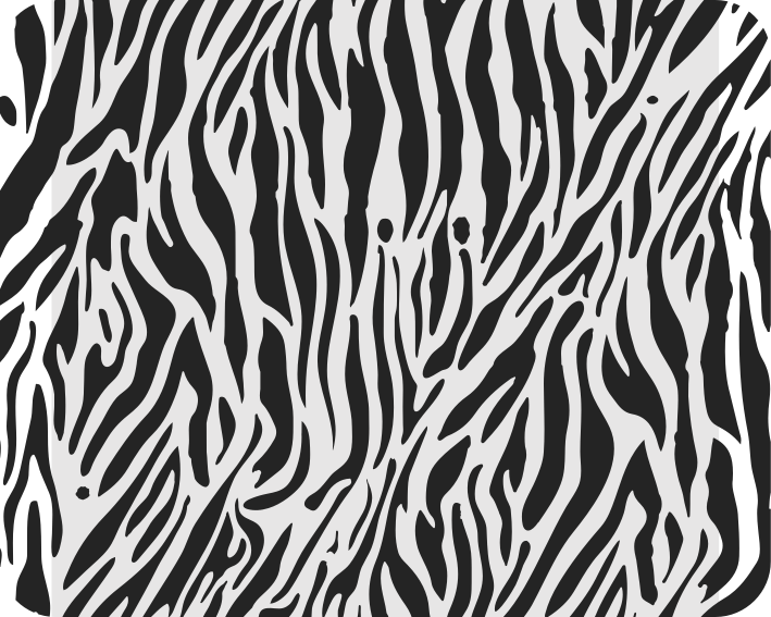Tapete vinílico branco com padrão de zebra - TenStickers