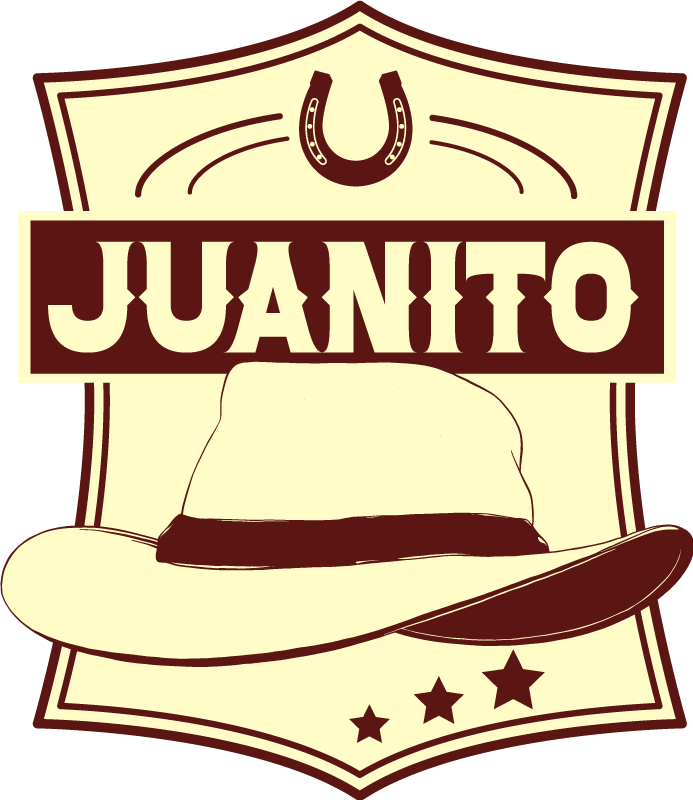 Tapete vinílico castanho com chapéu cowboy nevera - TenStickers