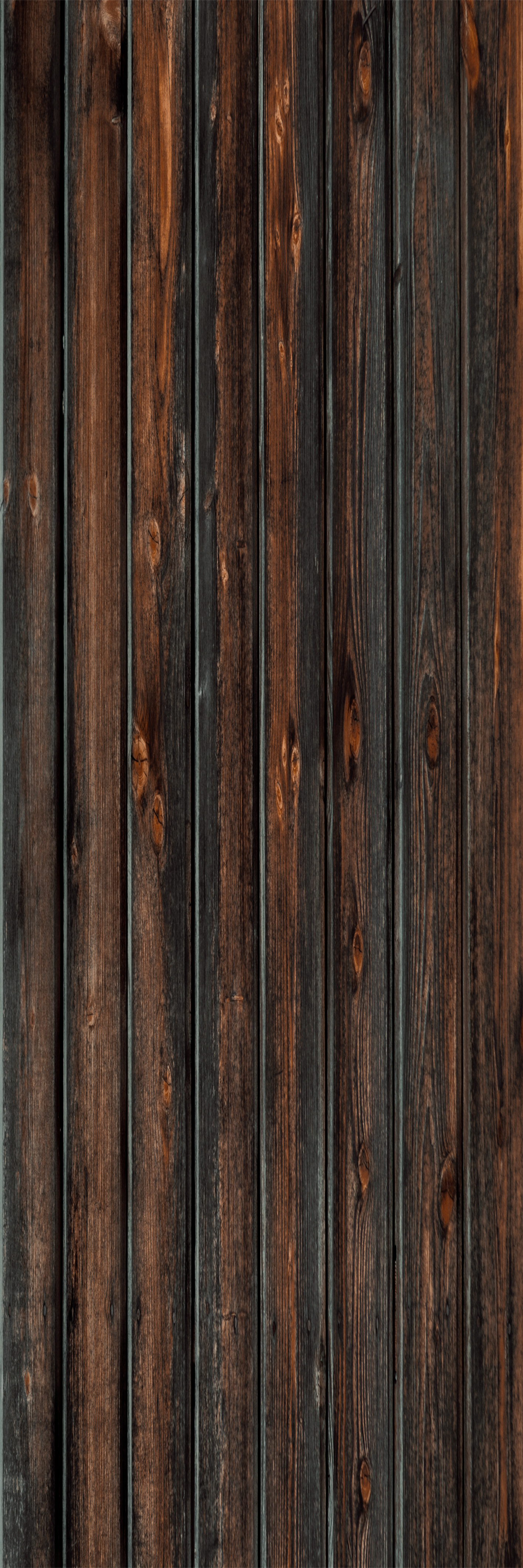 Tapete vinílico castanho estilo madeira queimada - TenStickers
