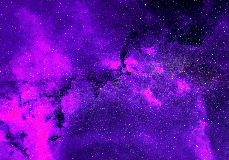 Tapete vinílico roxo nebulosa cósmica - TenStickers