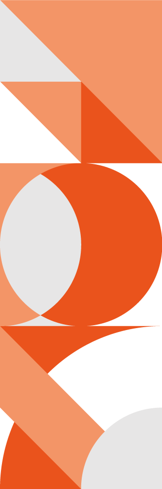 Tapete vinílico laranja bloco de cores laranja e branco - TenStickers