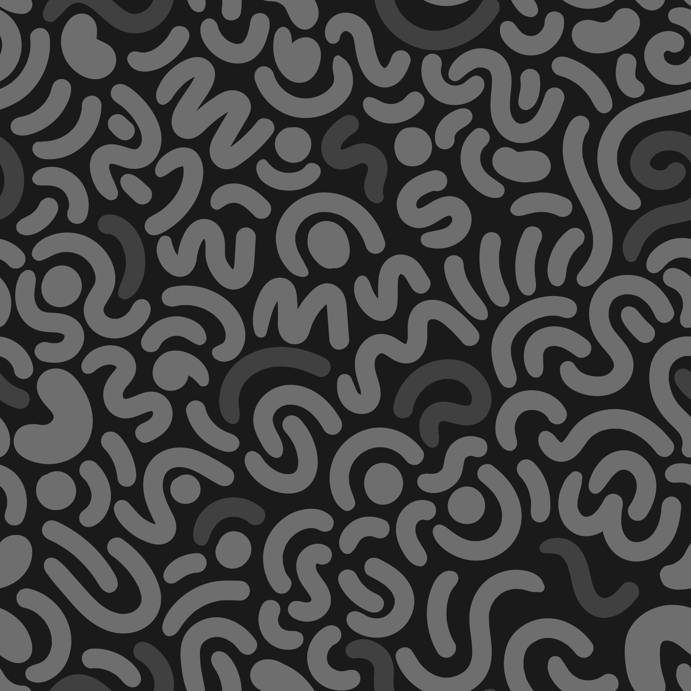 Tapete vinílico preto com linhas arredondadas abstratas - TenStickers