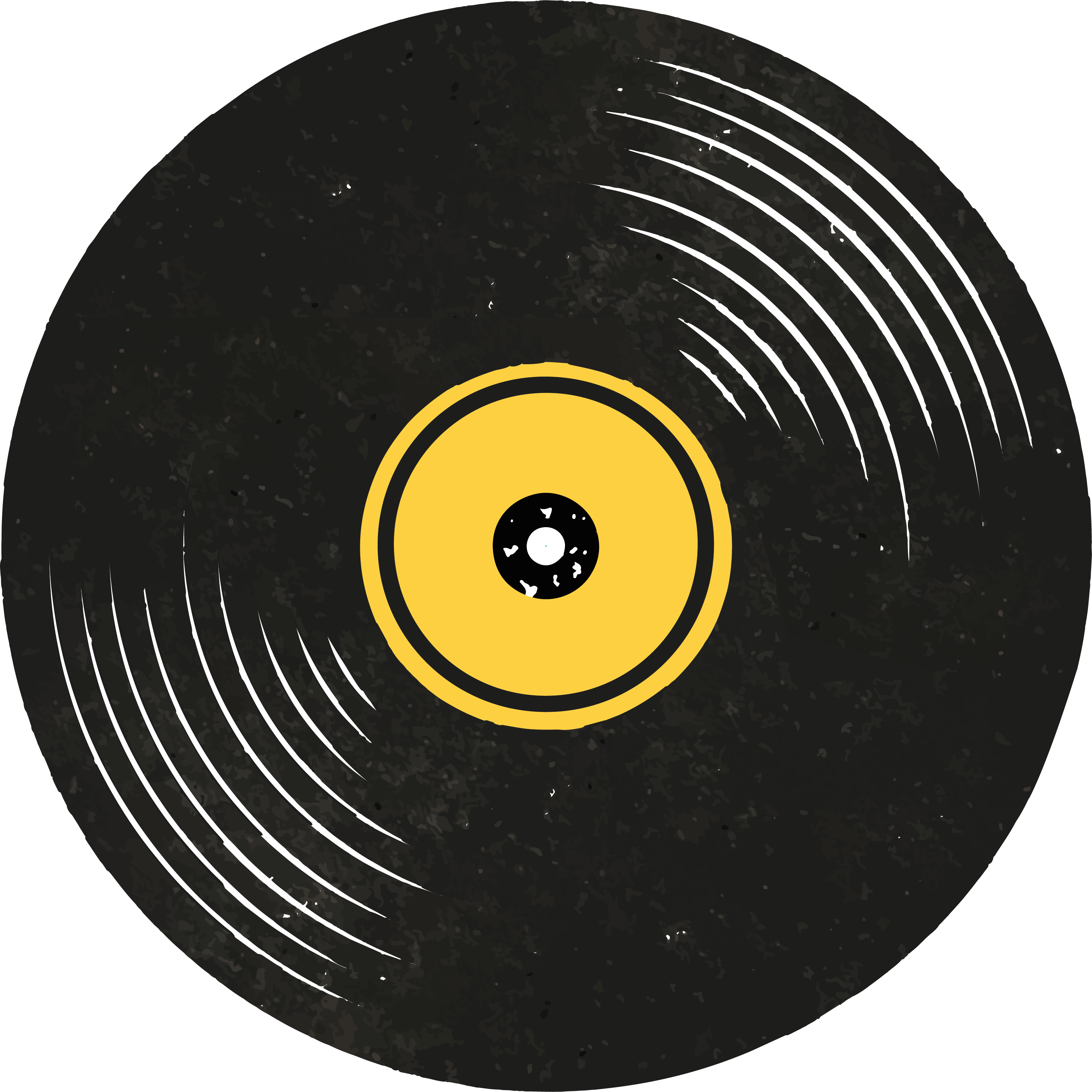 Tapete vinílico preto discos de vinil vintage - TenStickers