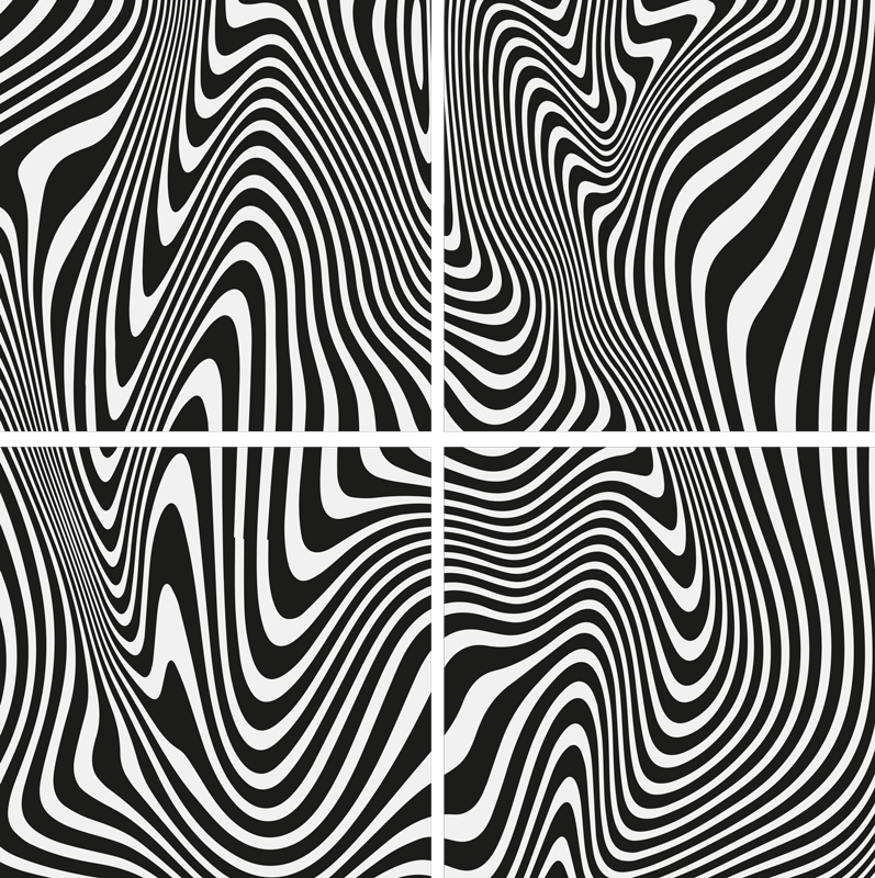Tapete vinílico preto efeito 3d zebra - TenStickers