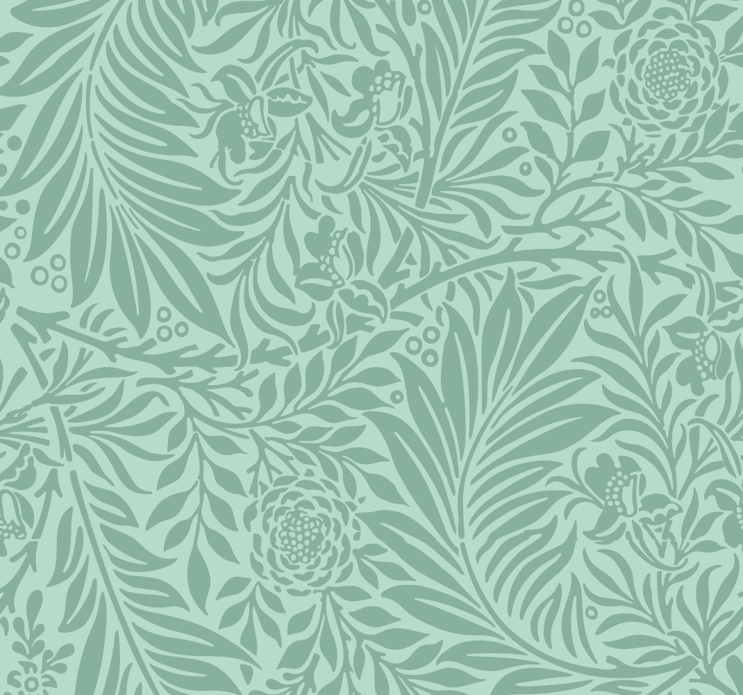 Tapete vinílico verde padrão vintage menta - TenStickers