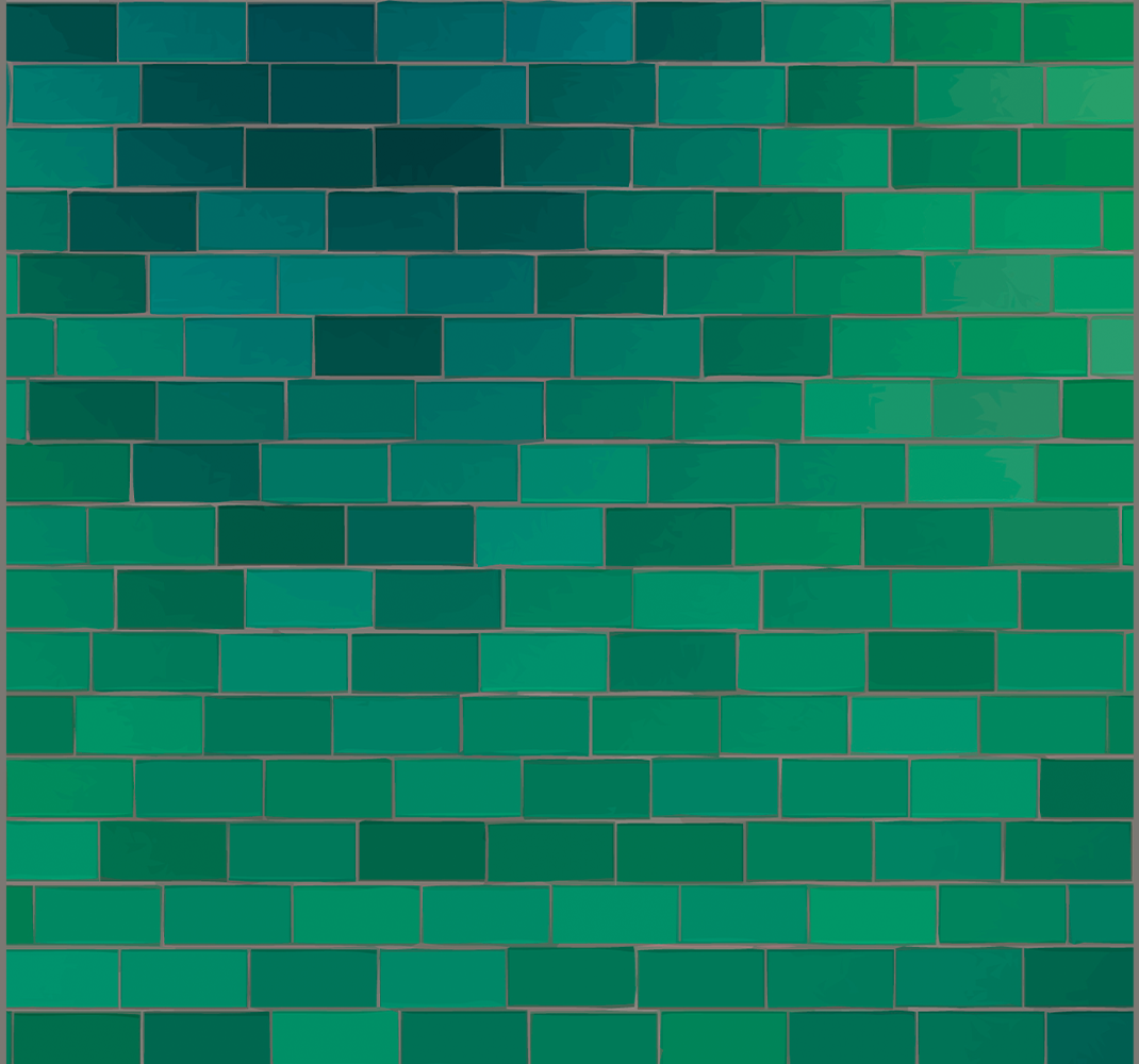 Tapete vinílico verde com textura de azulejos verdes - TenStickers