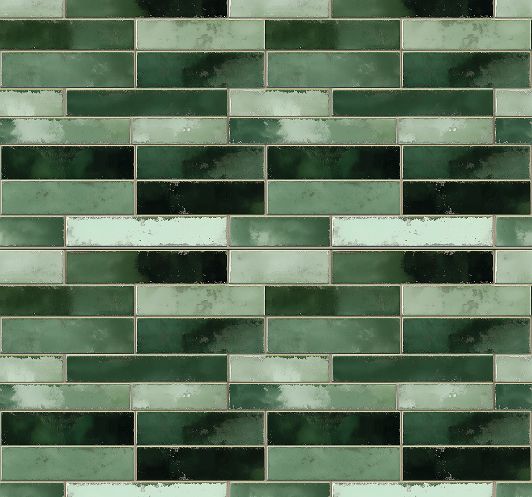 Tapete vinílico verde longo - TenStickers