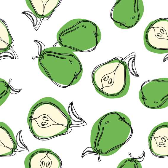 Tapete vinílico verde adesivos de azulejos pera - TenStickers