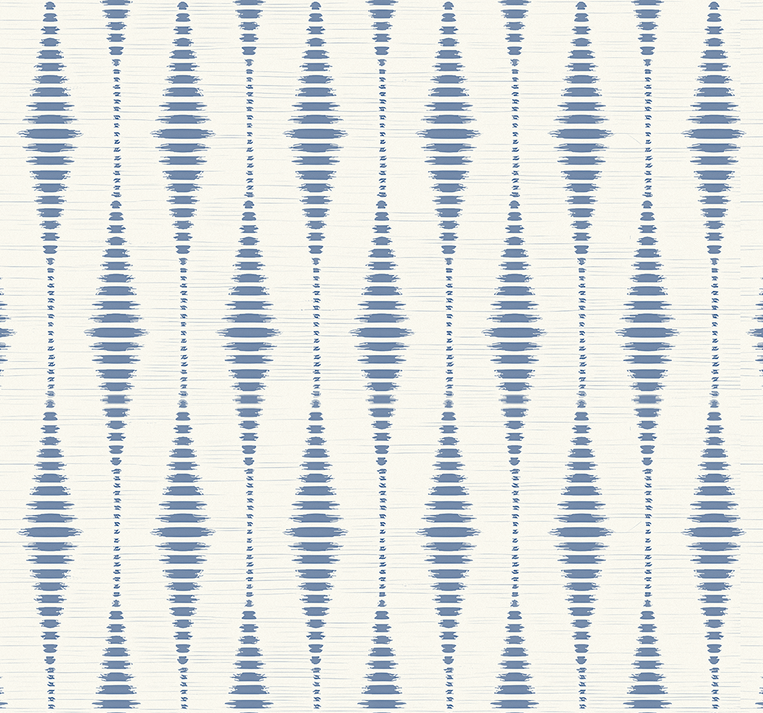 Tapete vinílico para exterior rabaul ikat azul e bege - TenStickers