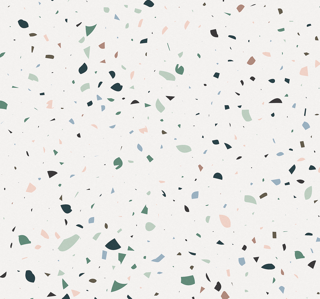 Tapete vinílico para exterior terrazo branco - TenStickers