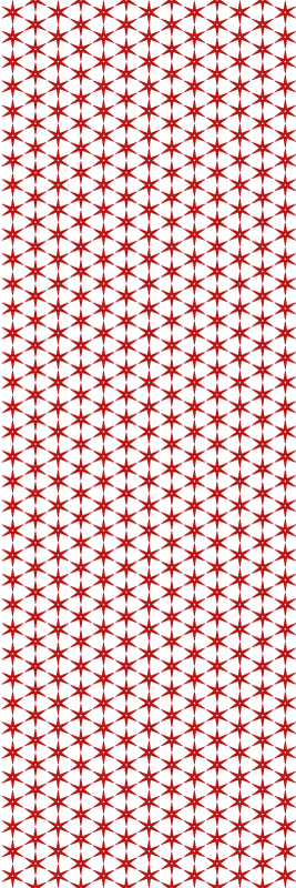 Tapete vinílico vermelho estrelas vermelhas da coreia - TenStickers