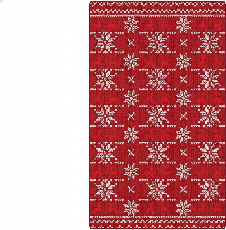 Tapete vinílico vermelho com padrão natalino - TenStickers
