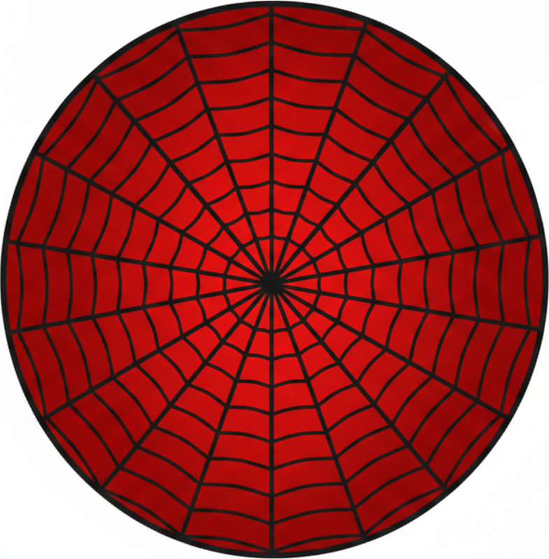 Tapete vinílico vermelho teia de aranha - TenStickers