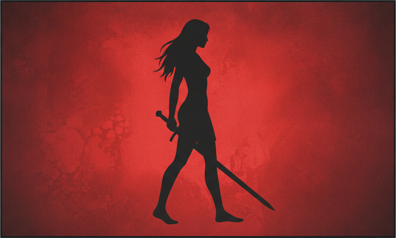 Tapete vinílico vermelho anime asuna - TenStickers