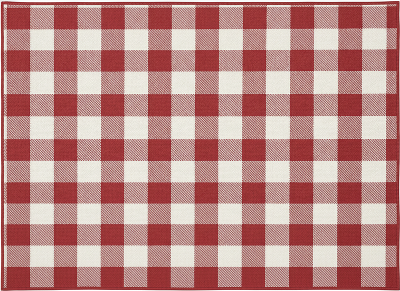 Tapete vinílico vermelho com decoração xadrez vermelho - TenStickers