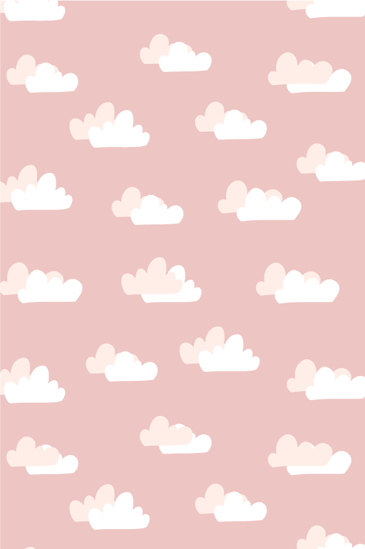 Tapete vinílico rosa fundo rosa - TenStickers