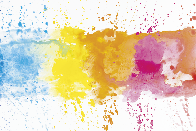 Tapete de vinil moderno de respingo aquarela - TenStickers