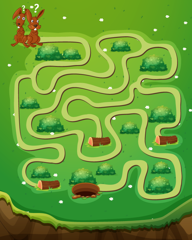 Tapete vinílico de jogos Labirinto - TenStickers