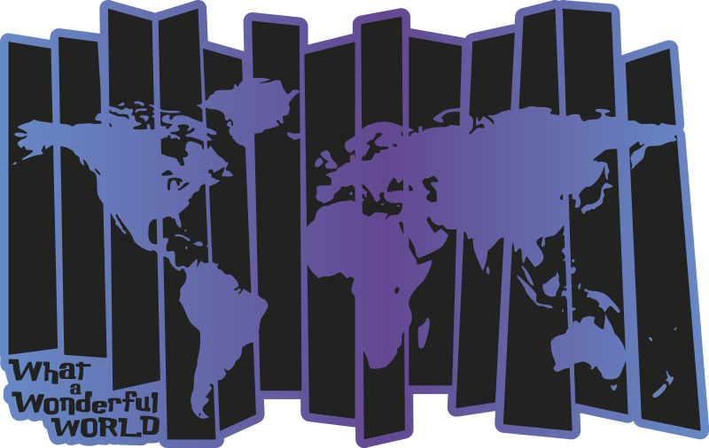 Tapete de vinil mapa mundo maravilhoso  - TenStickers