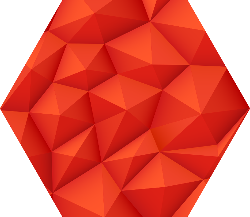 Tapete vinílico hexagonal vermelho  - TenStickers