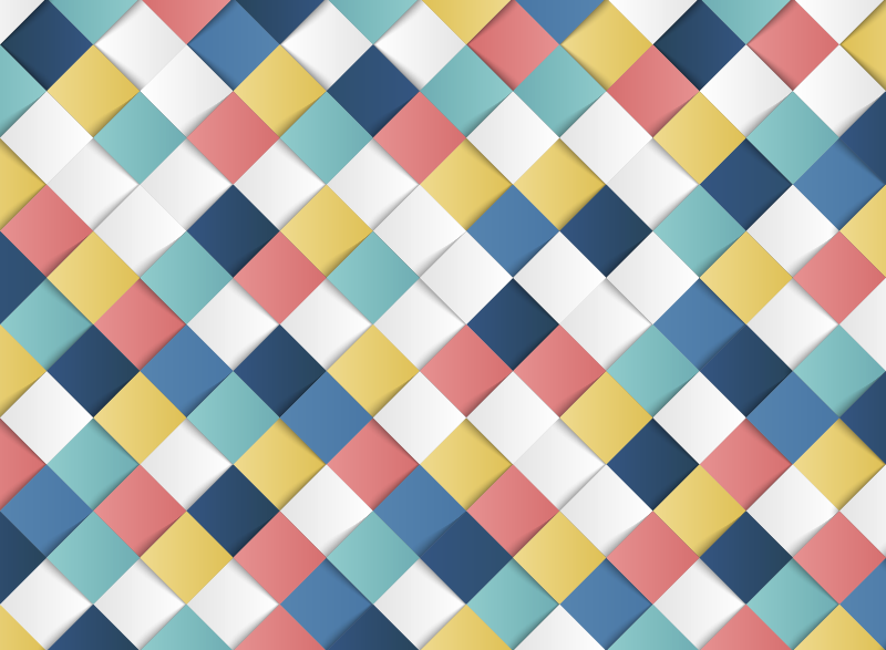 Tapete de vinil geométrico mosaico 3d - TenStickers