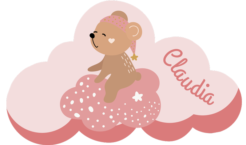 Tapete de vinil rosa personalizado para crianças - TenStickers