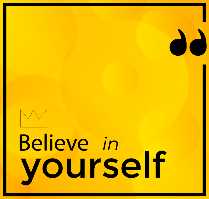 Tapete vinílico frases e textos acredite em você motivação - TenStickers