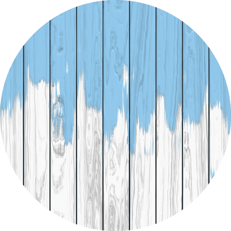 Tapete de vinil madeira branca e azul - TenStickers