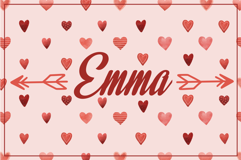 Tapete de vinil personalizado com corações para crianças - TenStickers