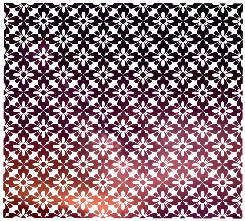 Tapete de vinil floral de flores ornamentais - TenStickers